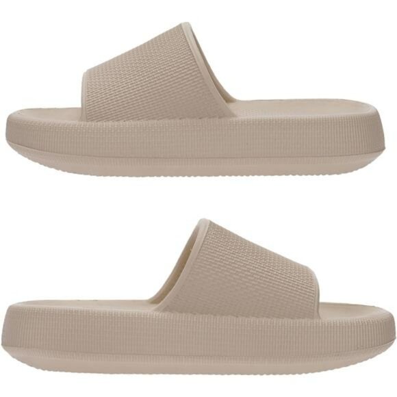 Thick Sole Pillow Slides for Women Men Non Slip Quick Dry Shower Sandals - Picture 3 of 7